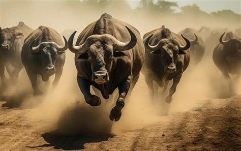 Premium AI Image | Herd of african buffalo