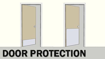 Interior Door Protection - Kick Plates, Mop Plates, Armor Plates - Archtoolbox