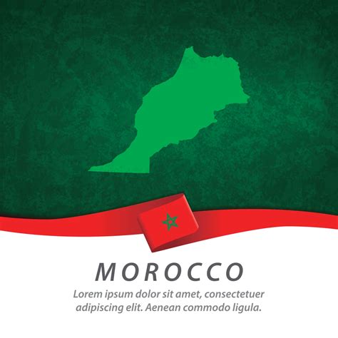 Morocco flag with map 2711336 Vector Art at Vecteezy