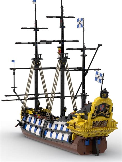 Lego MOC Made base on’SteamSewnEmpire’s ship. Lego Pirate Ship, Lego ...