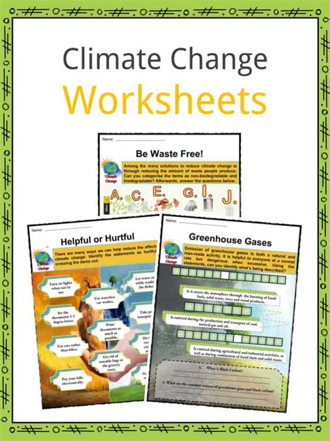 Climate Change Worksheets & Facts for Kids | Causes & Impact