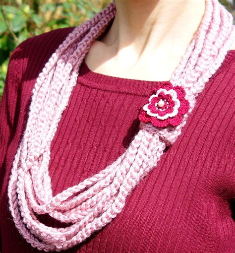 Crochet Chain Scarf, Necklace | AllFreeCrochet.com