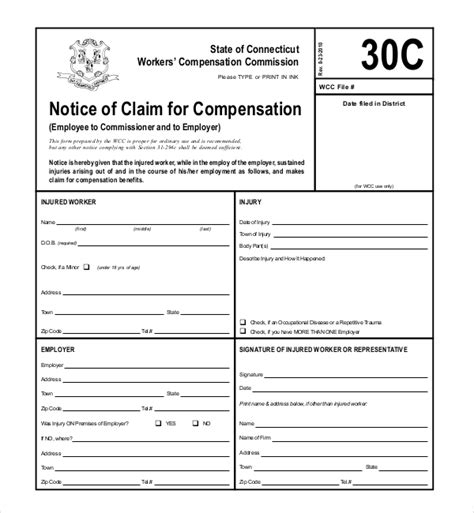 FREE 13+ Sample Workers Compensation Forms in PDF | XLS | Word