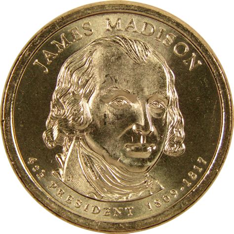 2007 P James Madison Presidential Dollar BU Uncirculated $1 Coin