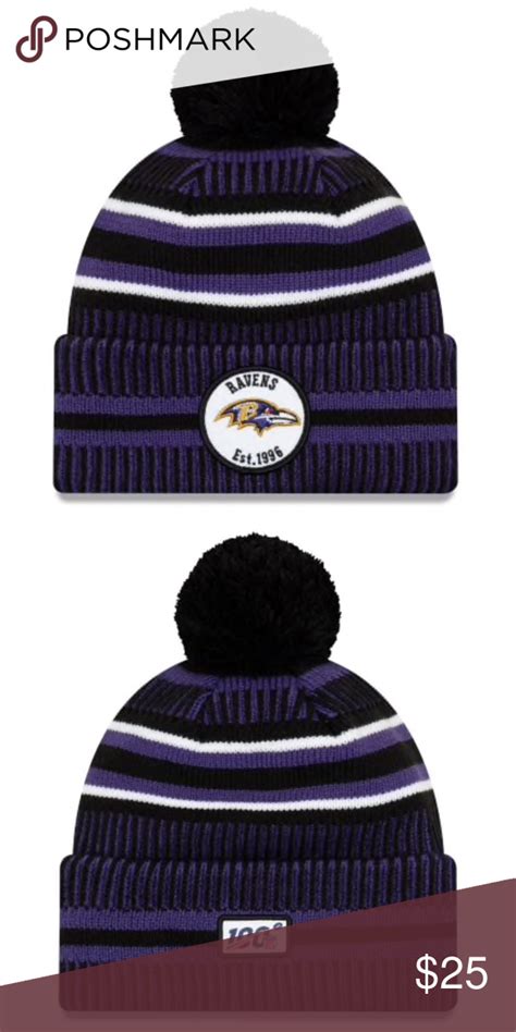 BALTIMORE RAVENS POM KNIT BEANIE NWT | Knitted hats, Knit beanie, Beanie