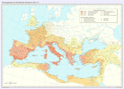 [OS] The expansion of the Roman Empire to AD 117 [3000×2171] : MapPorn