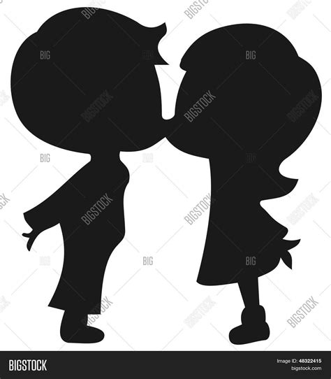 Kissing Kids Vector & Photo (Free Trial) | Bigstock