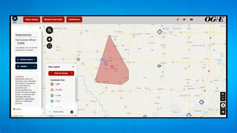 OG&E System Watch Outage Map | customer, map, Oklahoma Gas & Electric, information, information ...