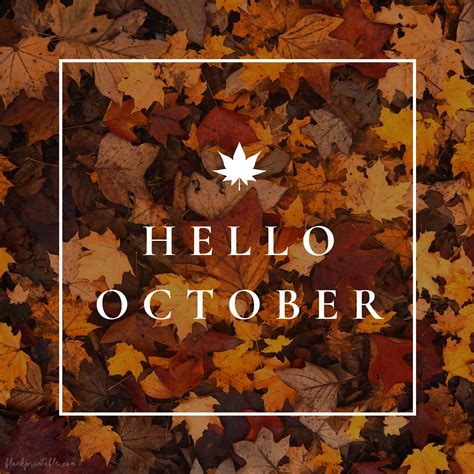 Hello October Images for Facebook, Instagram Post, Cover Photo