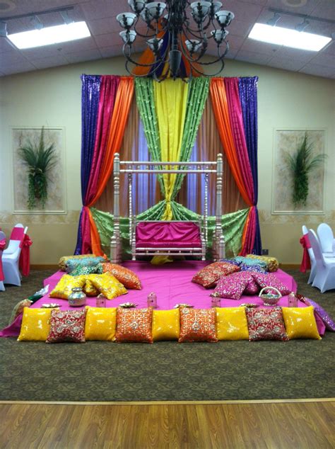 Lady Sangeet backdrop and swing available Buffalo | Ladies Sangeet | Wedding decorations ...