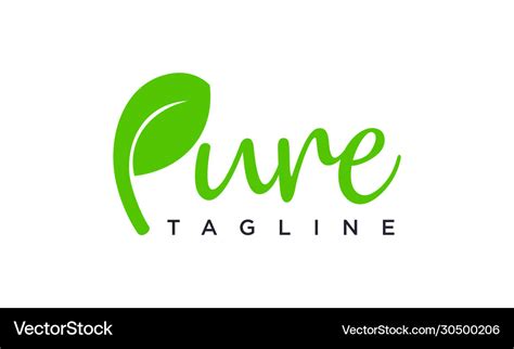 Pure logo design concept editable Royalty Free Vector Image