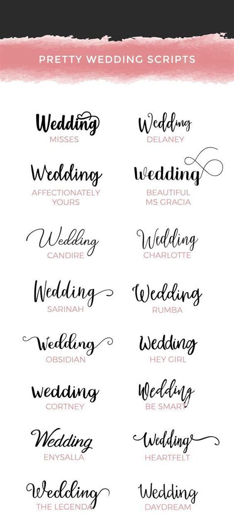 Cute and elegant script fonts for wedding invitations, signage, | Elegant wedding invitations ...