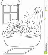 Bath Tub Coloring Pages For Kids sketch template