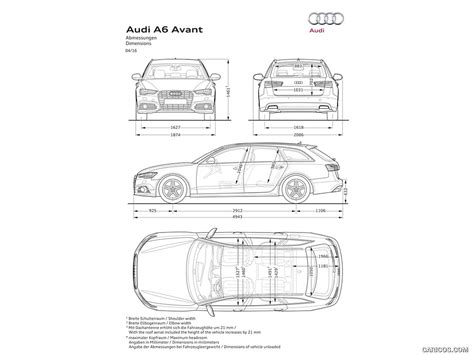 2017 Audi A6 Avant quattro - Dimensions | Caricos