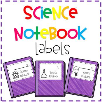 Science Notebook Labels - Composition Notebook by Science Edugator