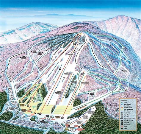 Cranmore Mountain Resort Trail Map • Piste Map • Panoramic Mountain Map