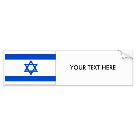 Israel Flag Bumper Sticker | Bumper stickers, Israel flag, Stickers