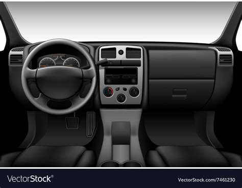 Truck interior - inside view of car dashboard Vector Image