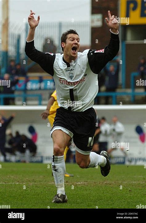 Preston north ends david nugent celebrates scoring hi-res stock ...