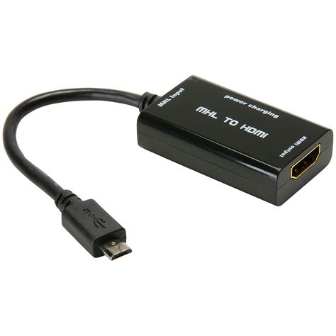 Parts Express MHL Adapter USB Micro B to HDMI with Power/Charging Input