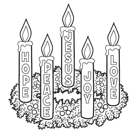 Advent Wreath Coloring Pages - Free Printable Coloring Pages