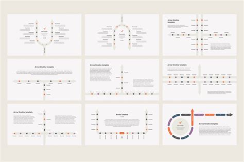 Timeline Arrow Templates for Powerpoint - Etsy