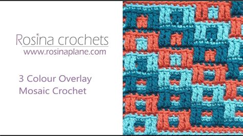 Blocks Square - 3 colour Overlay Mosaic Crochet Tutorial - YouTube in 2021 | Crochet tutorial ...