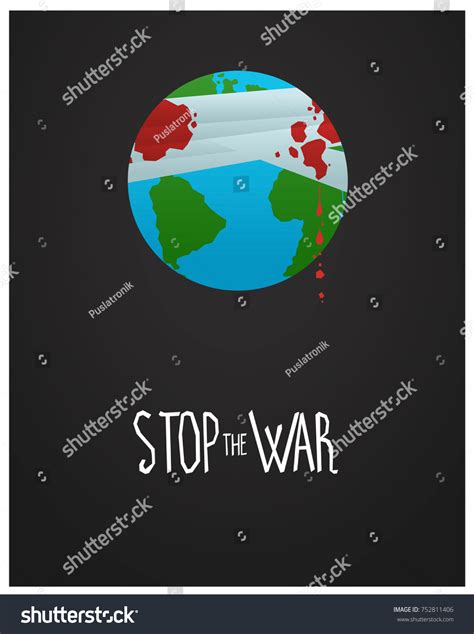 Stop War Poster Vector Illustration Stock Vector (Royalty Free ...