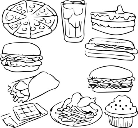 Fast Food coloring page | Free Printable Coloring Pages