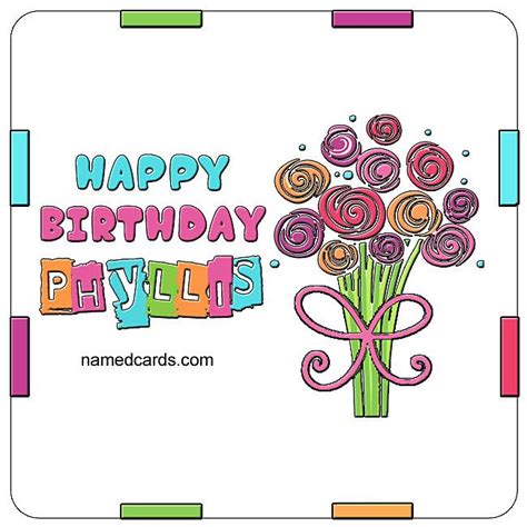 Happy Birthday Phyllis Card For Facebook | namedcards.com #Phyllis # ...