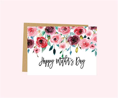 Floral Mother's Day Card - Etsy