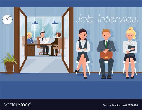 Job interview and recruiting Royalty Free Vector Image