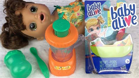 Feeding BABY ALIVE Magical Mixer Baby Doll with NEW DOLL FOOD - YouTube