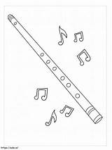 Flute Coloring Flauta Tocando Instrument Objets Tudodesenhos Colorier  sketch template