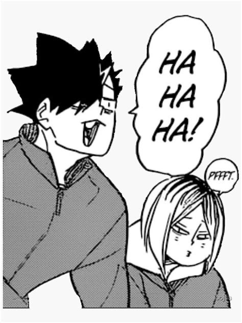 Kuroo and Kenma Laughing Haikyuu Manga Cap Sticker by joojlia | Haikyuu manga, Haikyuu, Haikyuu ...