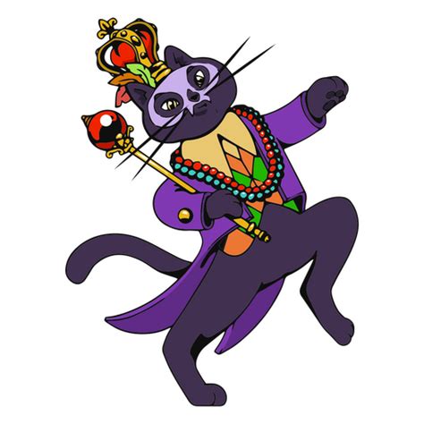 Cat In Mardi Gras Costume PNG & SVG Design For T-Shirts