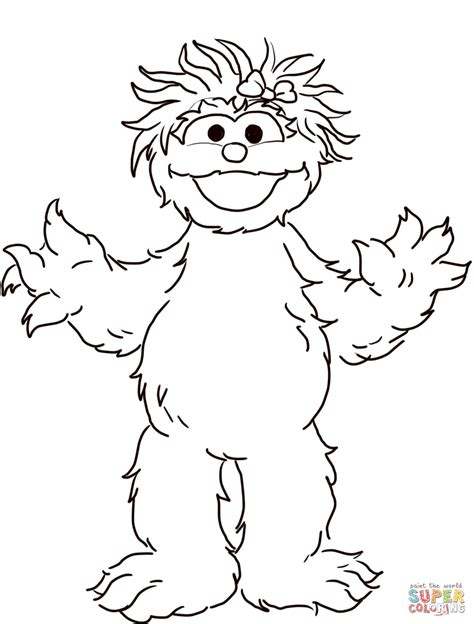 Sesame Street Rosita coloring page | Free Printable Coloring Pages