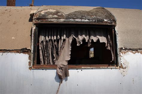 Curtains | Abandoned trailer at Salton Sea Beach | slworking2 | Flickr