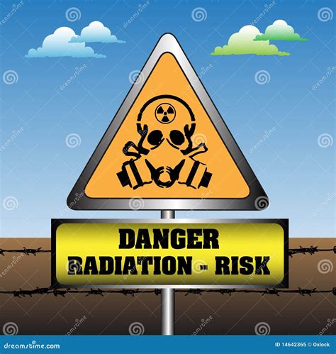 Radiation risk sign stock vector. Illustration of factory - 14642365