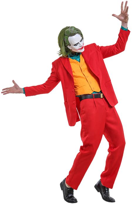 Halloween Party Wear Joker Uniform – Halloween Costume | Red Full Set Suit Performance Costume ...