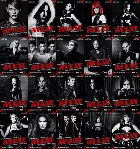 Cool Cast | Taylor swift bad blood, Taylor swift bad blood video, Taylor swift music