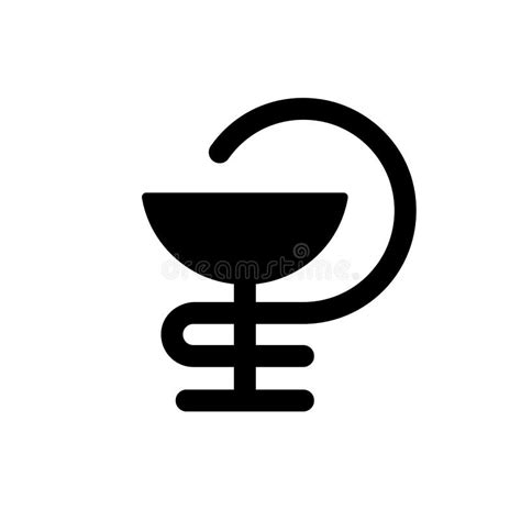 Bowl of Hygieia Black Glyph Ui Icon Stock Vector - Illustration of glyph, application: 256563604