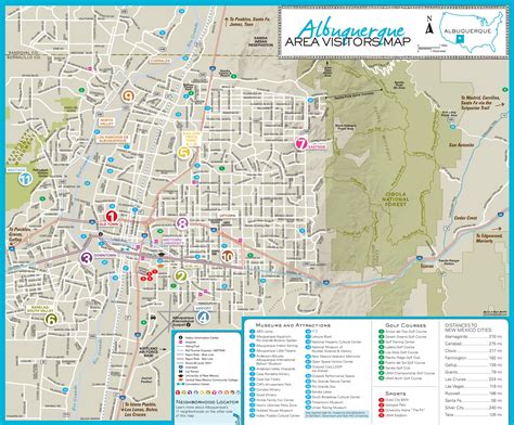 Albuquerque area tourist map