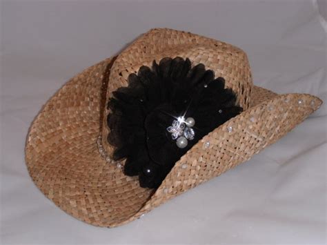 Flower bling cowboy hat by Timetwochange on Etsy