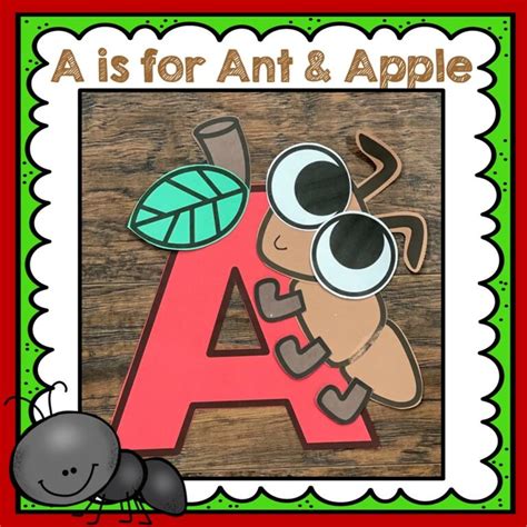 Letter A Craft, Aa is for Ant, Aa is for Apple, Ant Craft, Apple Craft | Made By Teachers