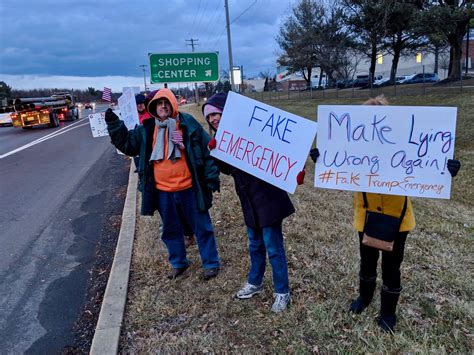 Activists Protest National Emergency Declaration Outside Congressman's ...