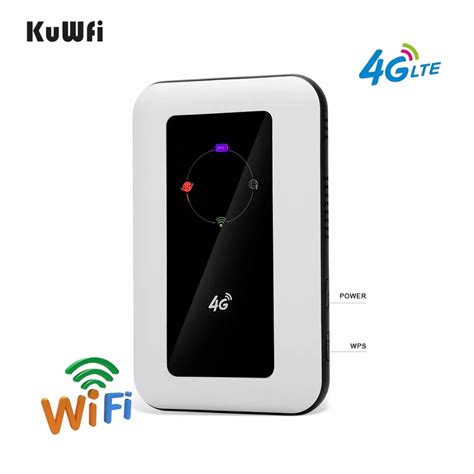 KuWFi 150Mbps Outdoor Unlocked 4G Pocket WiFi Router With 2400mAh Battery Sim Card Slot Support ...