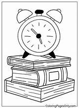 Free Alarm Clock Coloring Page  Printable Pages sketch template