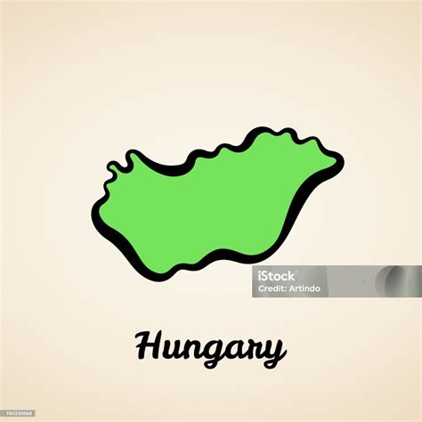 Hungary Outline Map Stock Illustration - Download Image Now - Black Color, Country - Geographic ...