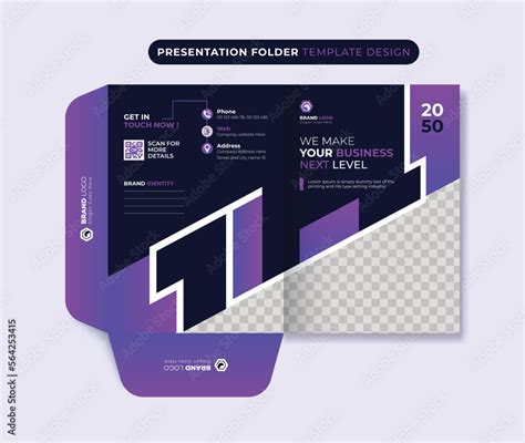 Business Presentation Folder Template For Corporate Office layout design Stock Vector | Adobe Stock